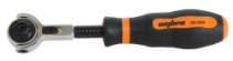 Рукоятка трещоточная Ombra 281404 (1/4"DR, с шарнирной головкой, 100 зубцов, 180 мм)